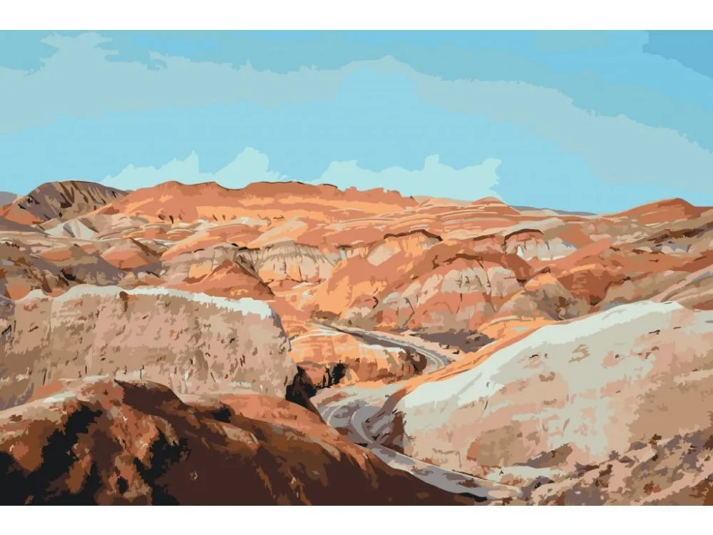 Pintar por números Montañas arcoíris de Danxia, China – foto 2