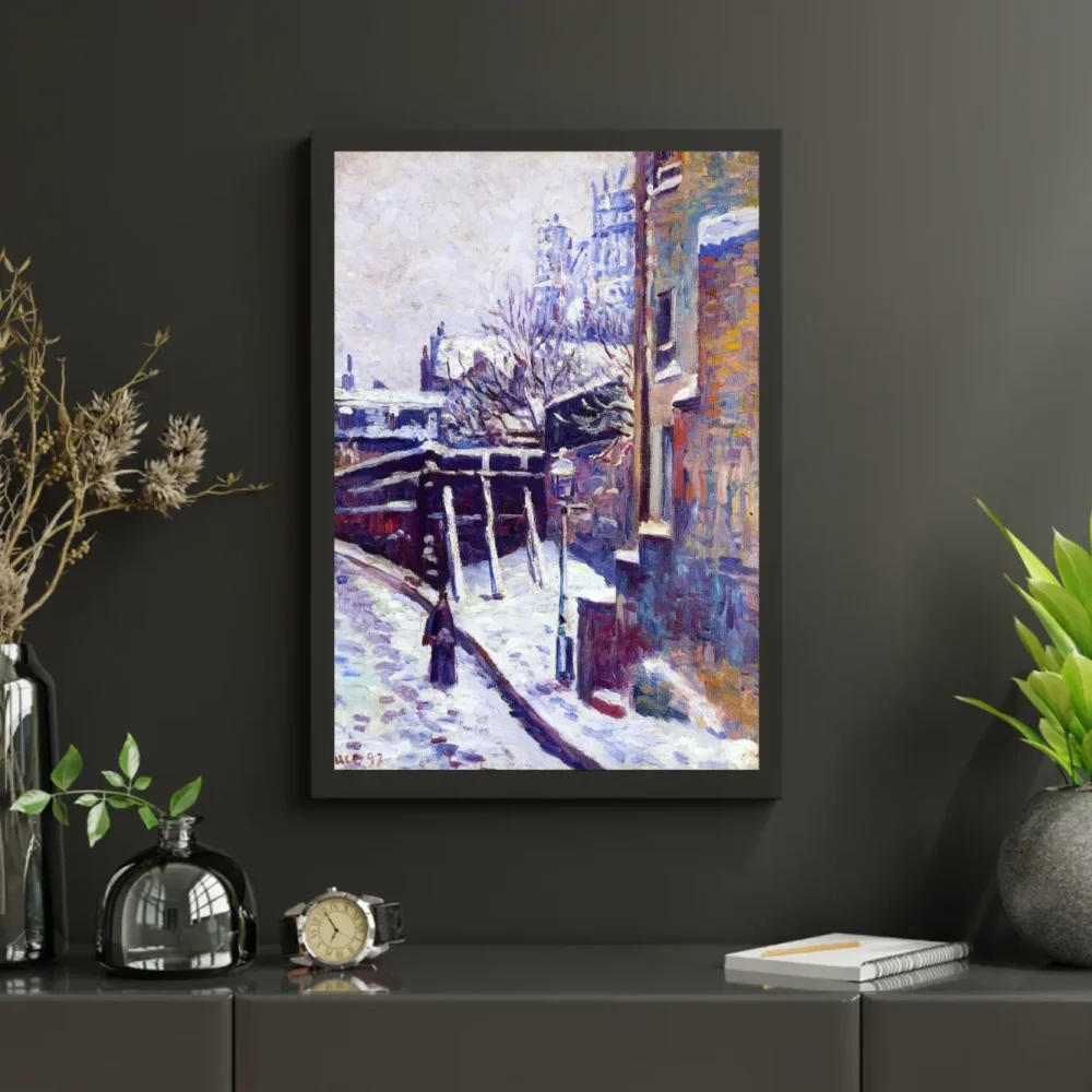 Pintar por números Montmartre, calle nevada – foto 3
