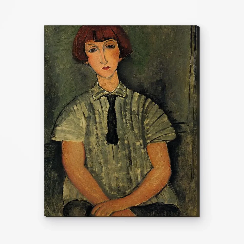 Pintar por Números - Muchacha con blusa de rayas