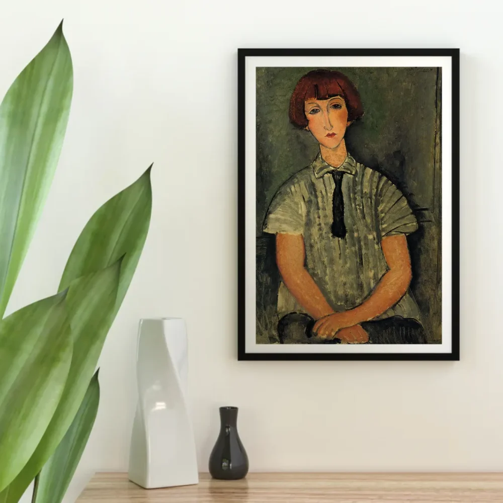 Pintar por números Muchacha con blusa de rayas – foto 4