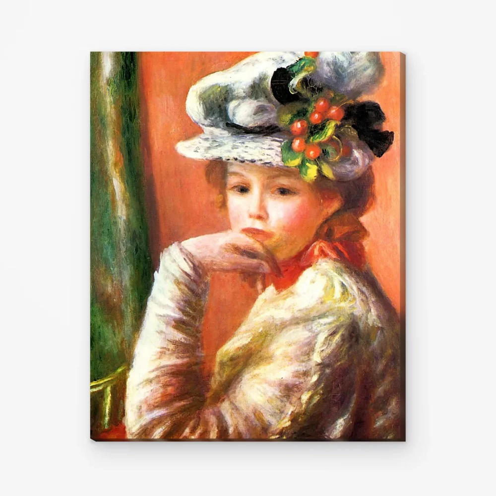 Pintar por Números - Muchacha con sombrero blanco