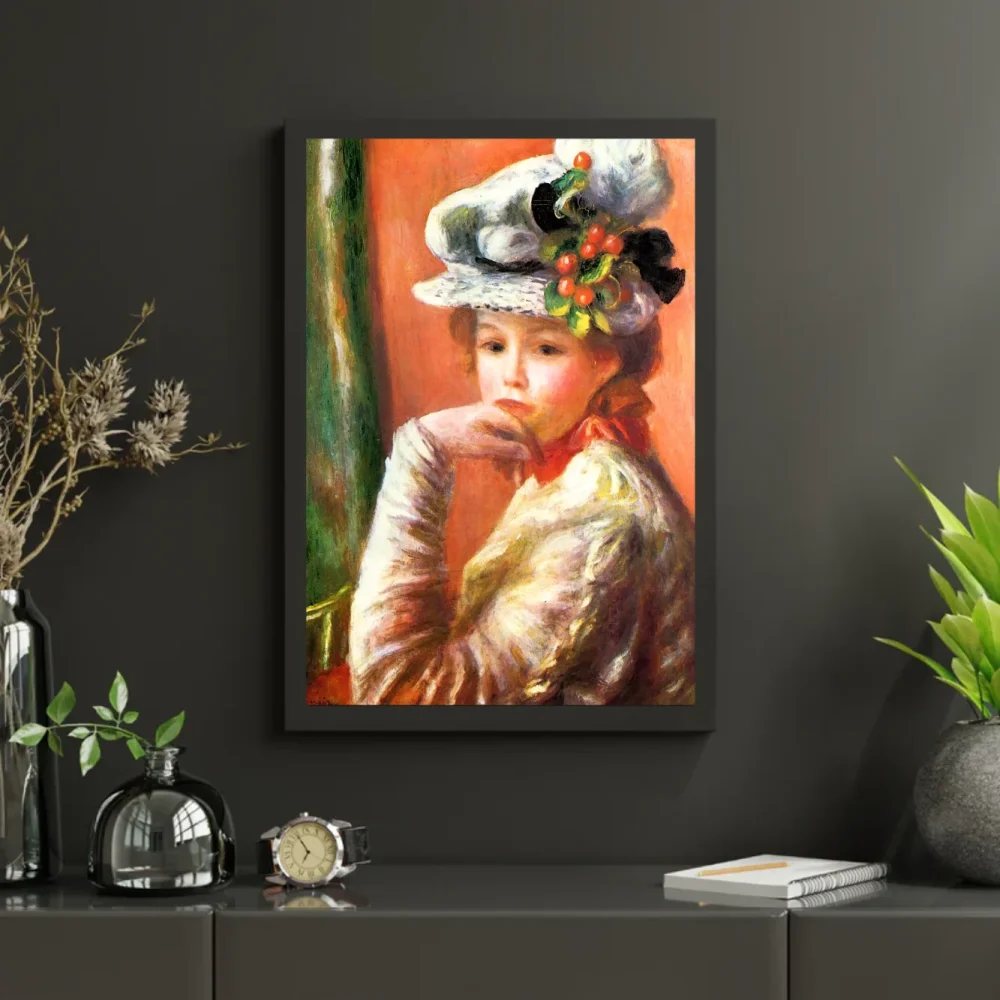 Pintar por números Muchacha con sombrero blanco – foto 3