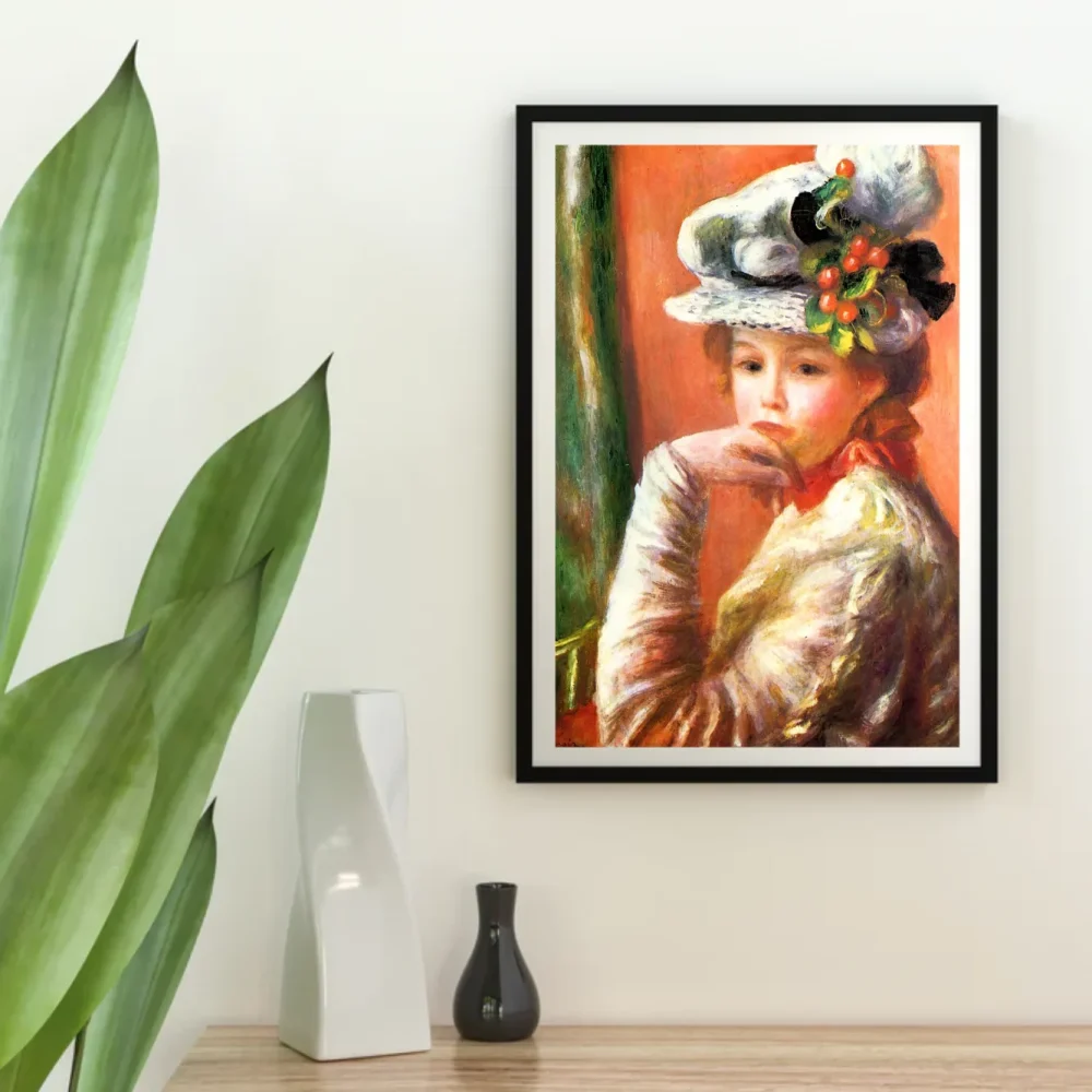 Pintar por números Muchacha con sombrero blanco – foto 4