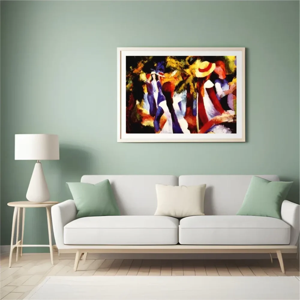 Pintar por números Muchachas bajo los árboles – foto 4