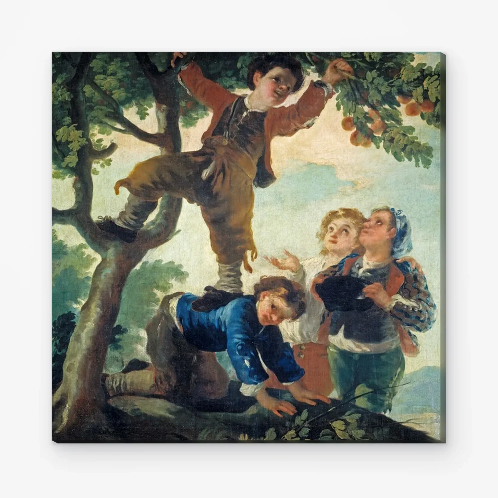 Pintar por Números - Muchachos cogiendo fruta