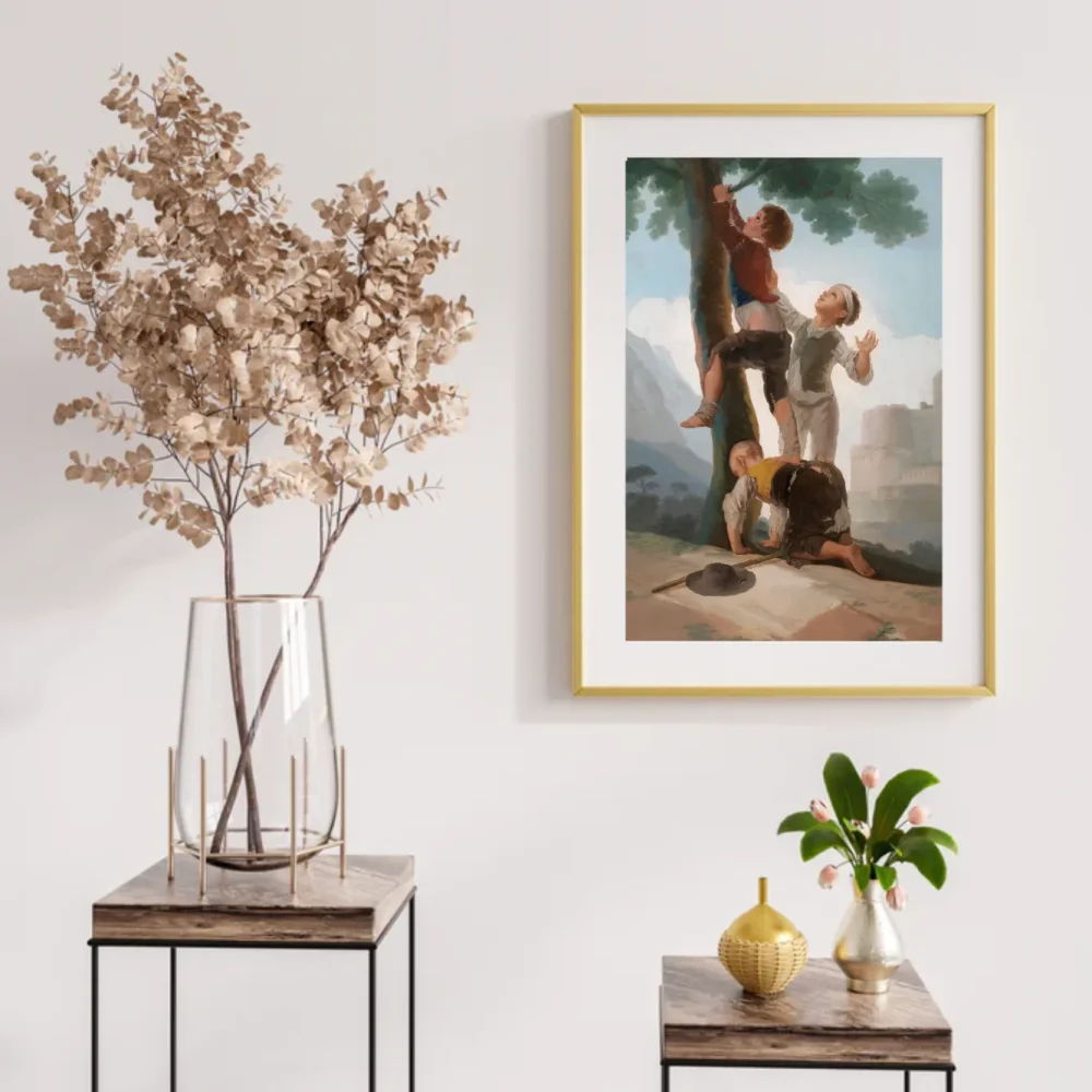 Pintar por números Muchachos trepando a un árbol – foto 2