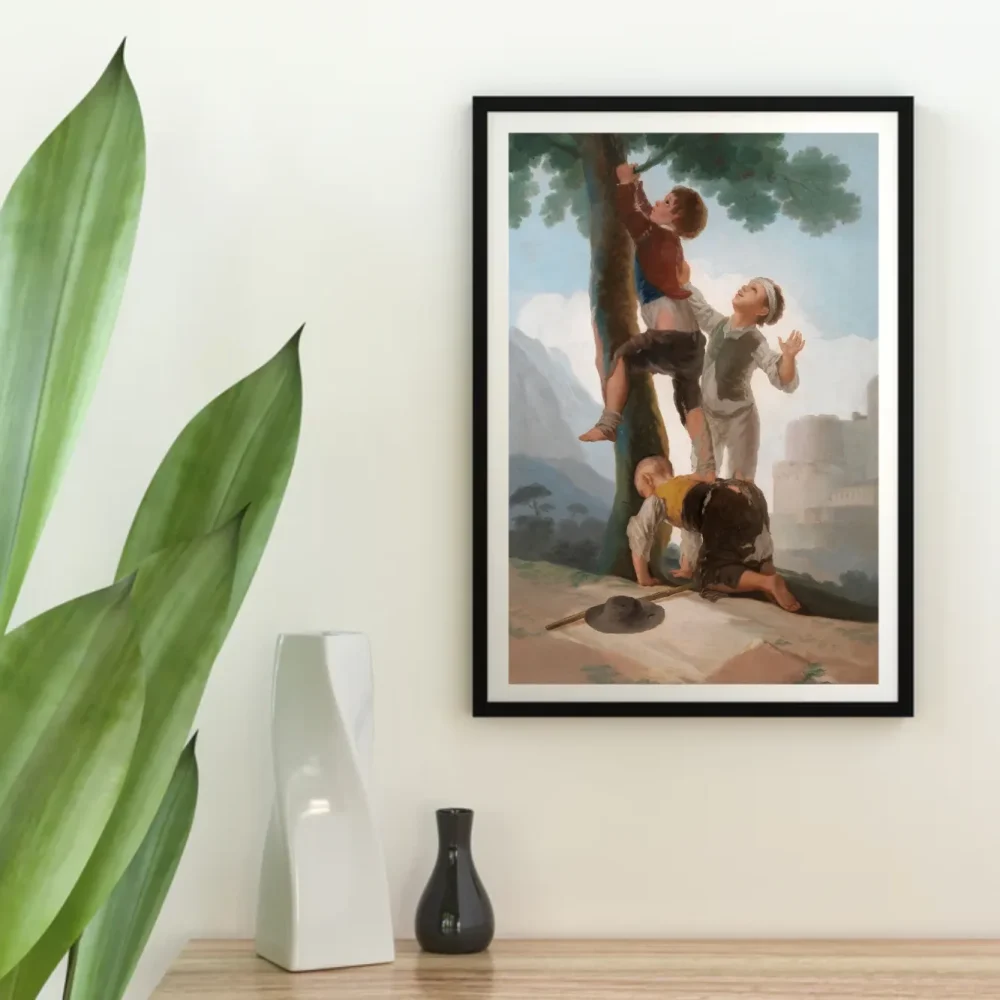Pintar por números Muchachos trepando a un árbol – foto 4