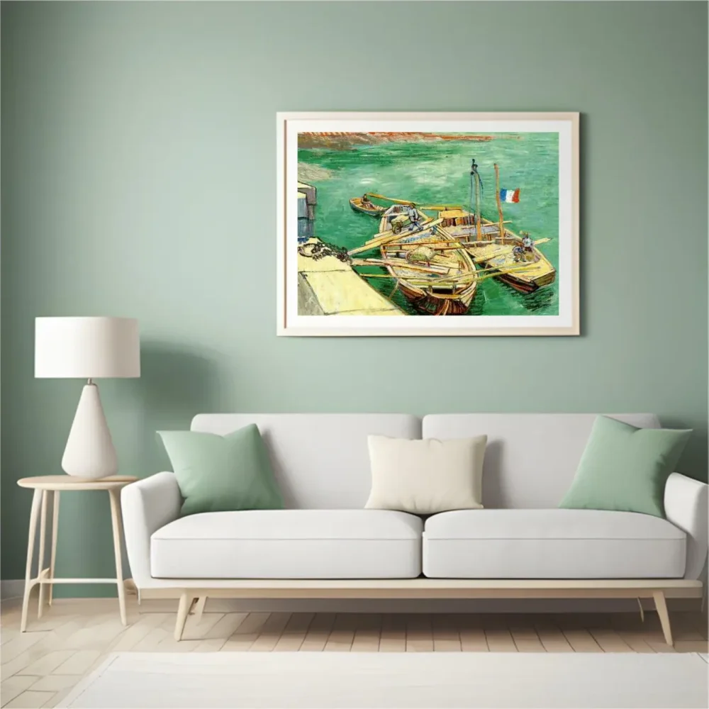 Pintar por números Muelle con hombres descargando arena – foto 4