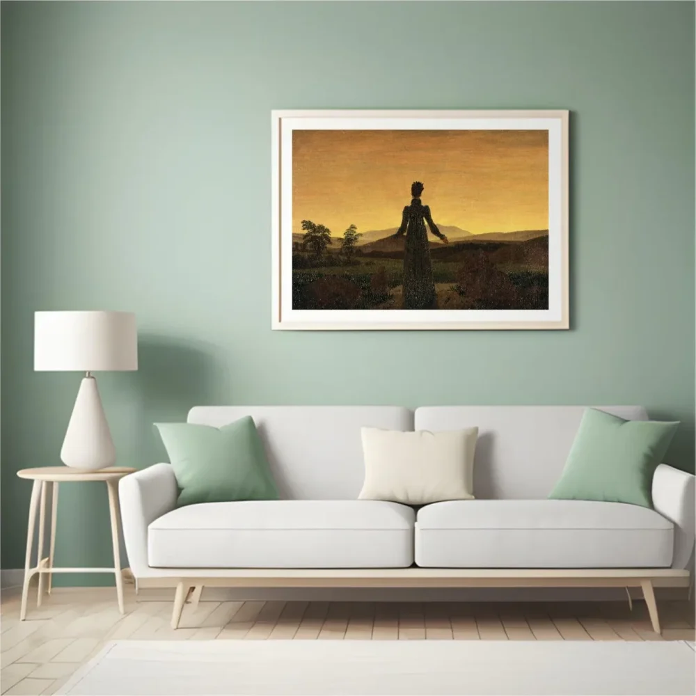 Pintar por números Mujer ante el sol naciente – foto 4