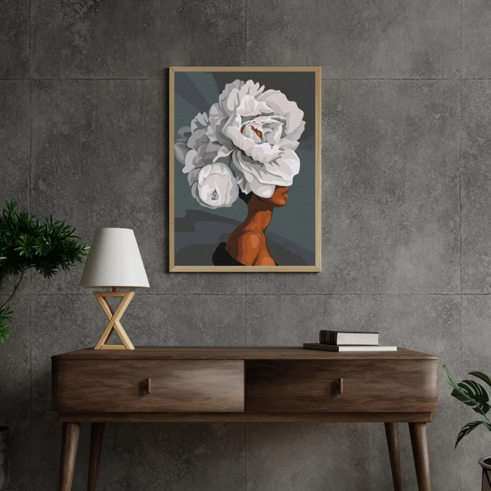 Pintar por números Mujer con flores en el pelo – foto 4