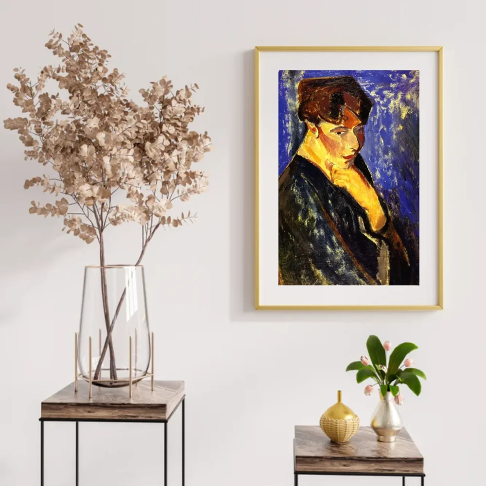 Pintar por números Mujer con fondo azul – foto 2
