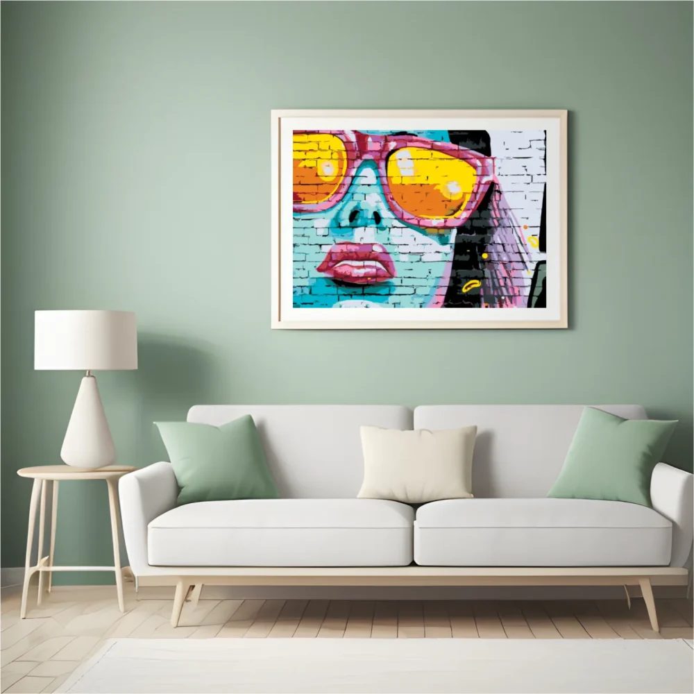 Pintar por números Mujer con gafas rosas – foto 5