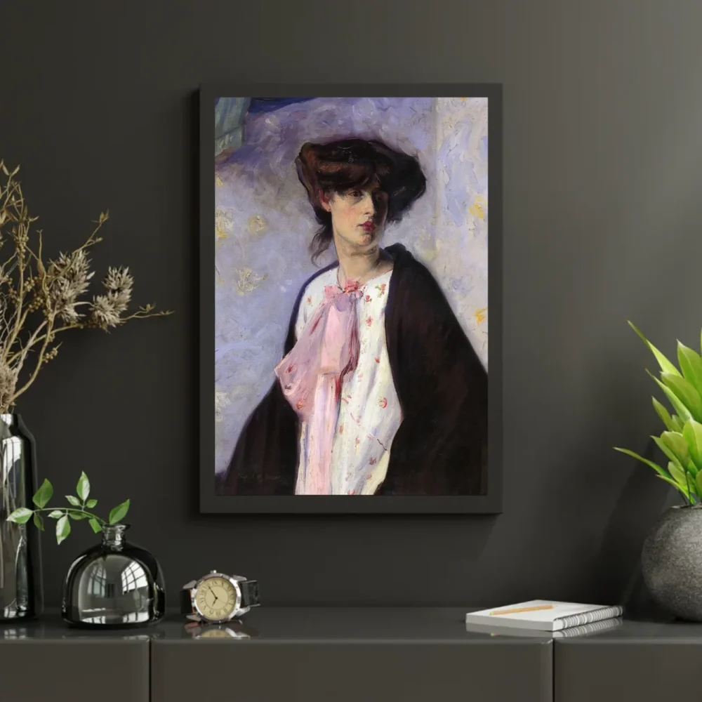 Pintar por números Mujer con lazo rosa – foto 3