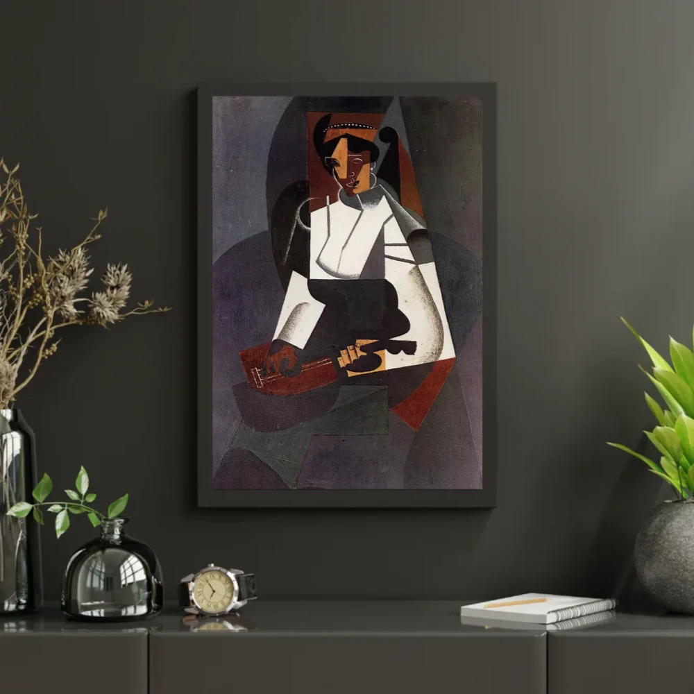 Pintar por números Mujer con mandolina (según Corot) – foto 3
