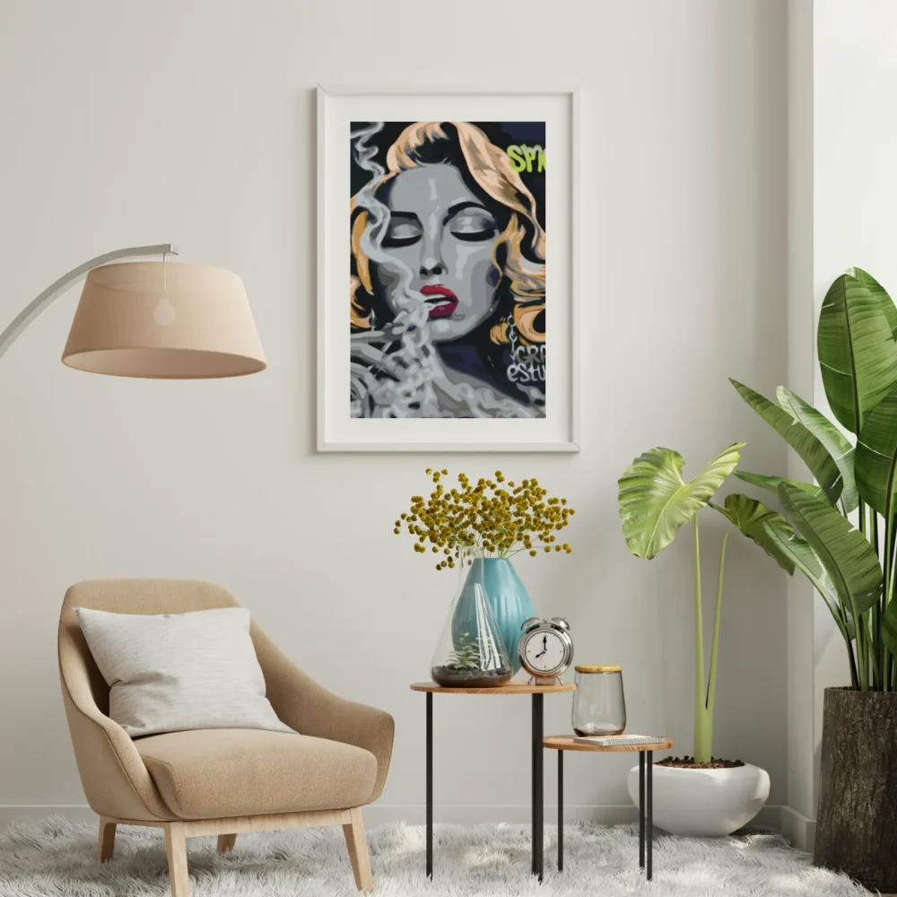 Pintar por números Mujer con un cigarrillo – foto 3