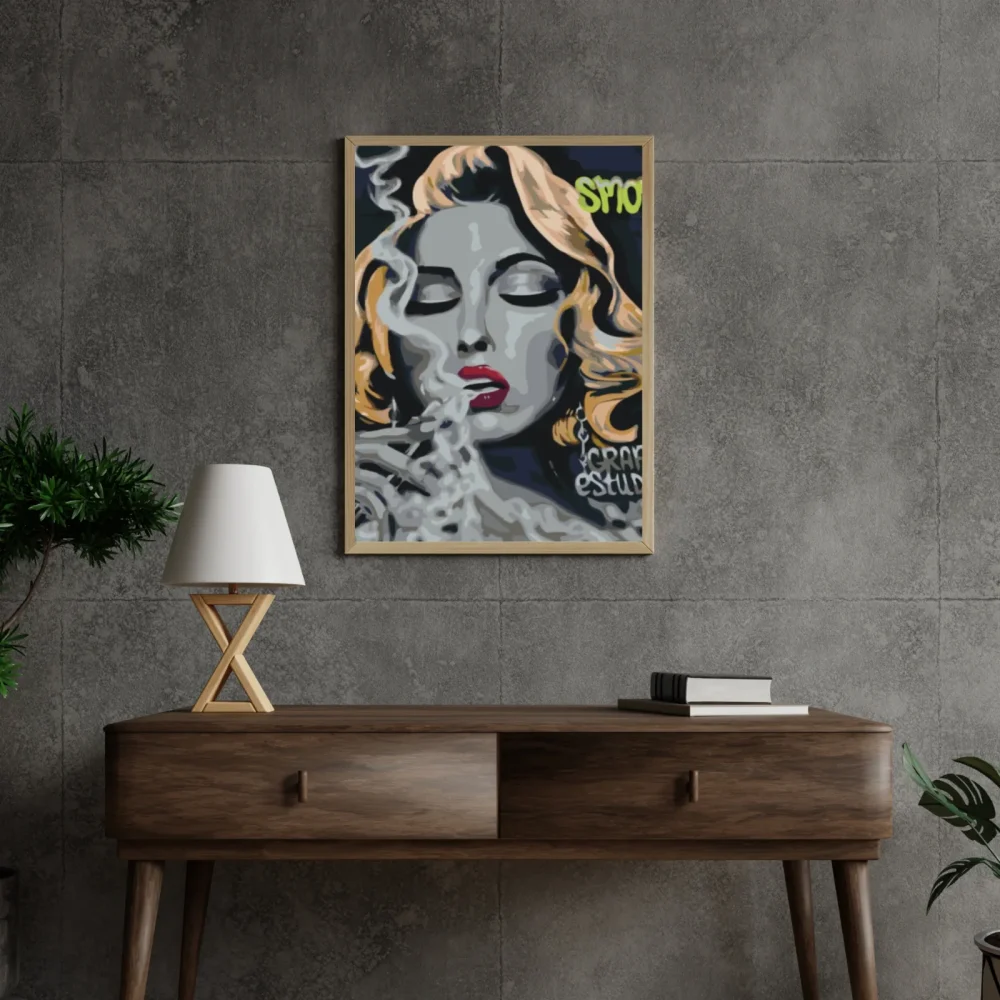 Pintar por números Mujer con un cigarrillo – foto 4