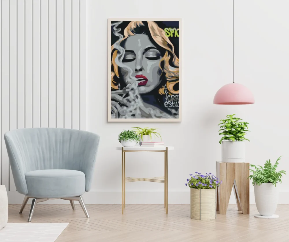 Pintar por números Mujer con un cigarrillo – foto 5