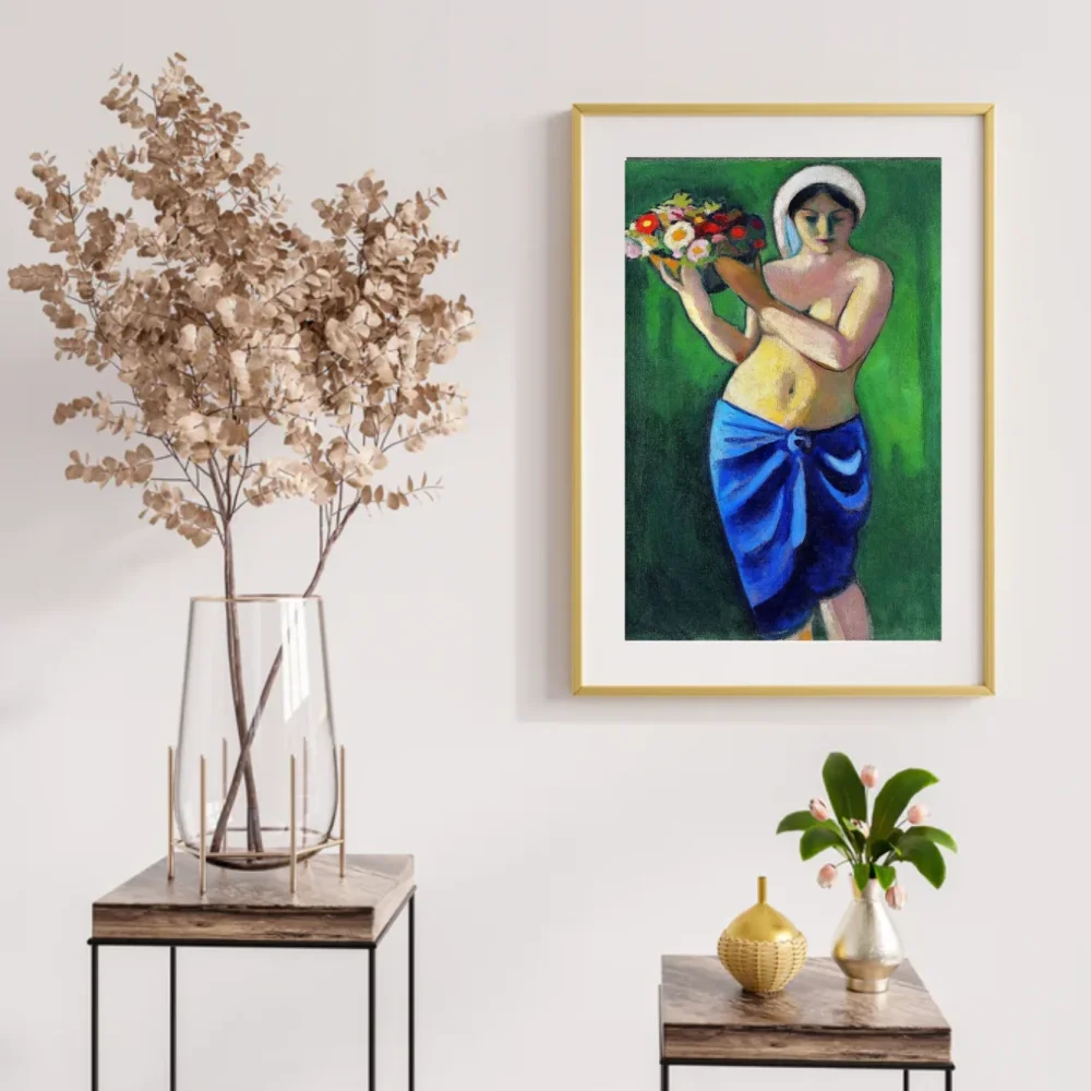 Pintar por números Mujer con un cuenco de flores – foto 2