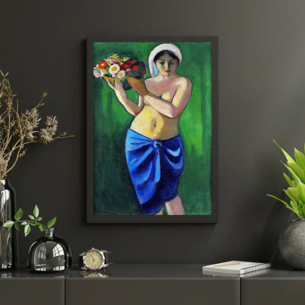 Pintar por números Mujer con un cuenco de flores – foto 3