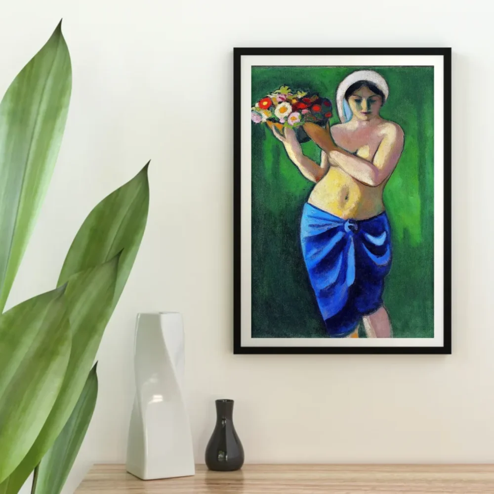 Pintar por números Mujer con un cuenco de flores – foto 4