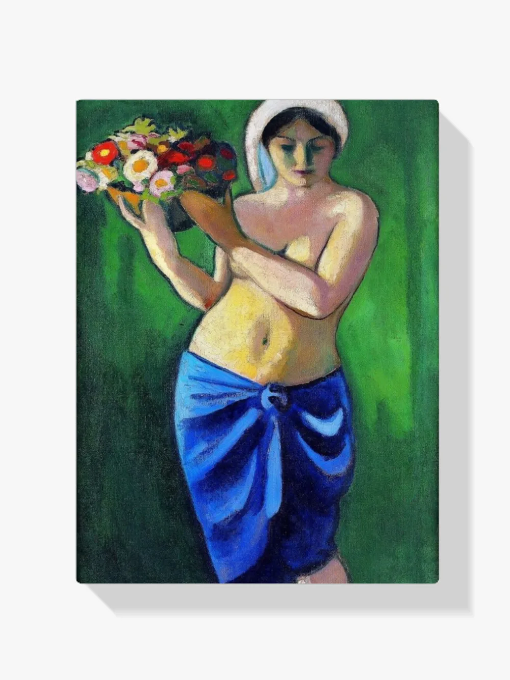 Pintar por números Mujer con un cuenco de flores