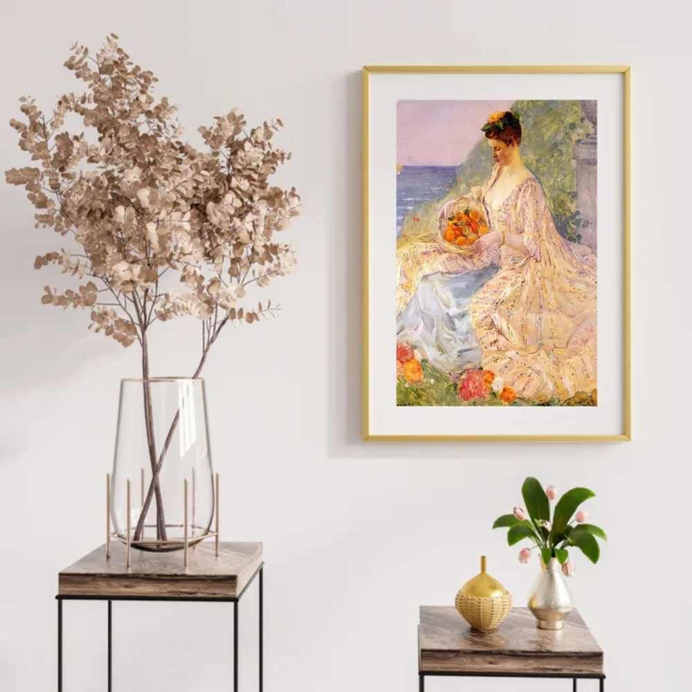 Pintar por números Mujer con una cesta de flores – foto 2
