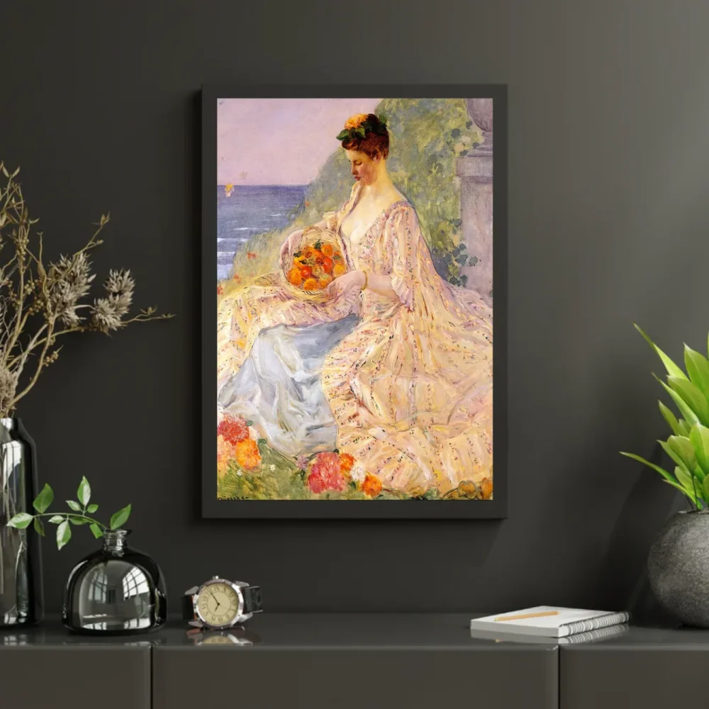 Pintar por números Mujer con una cesta de flores – foto 3