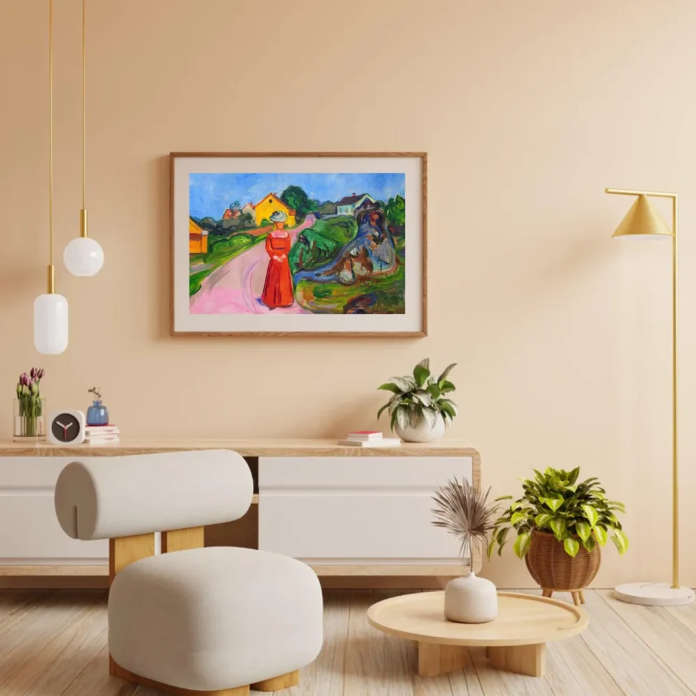Pintar por números Mujer con vestido rojo – foto 3