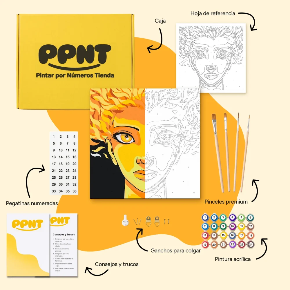 Pintar por Números - Mujer de fuego