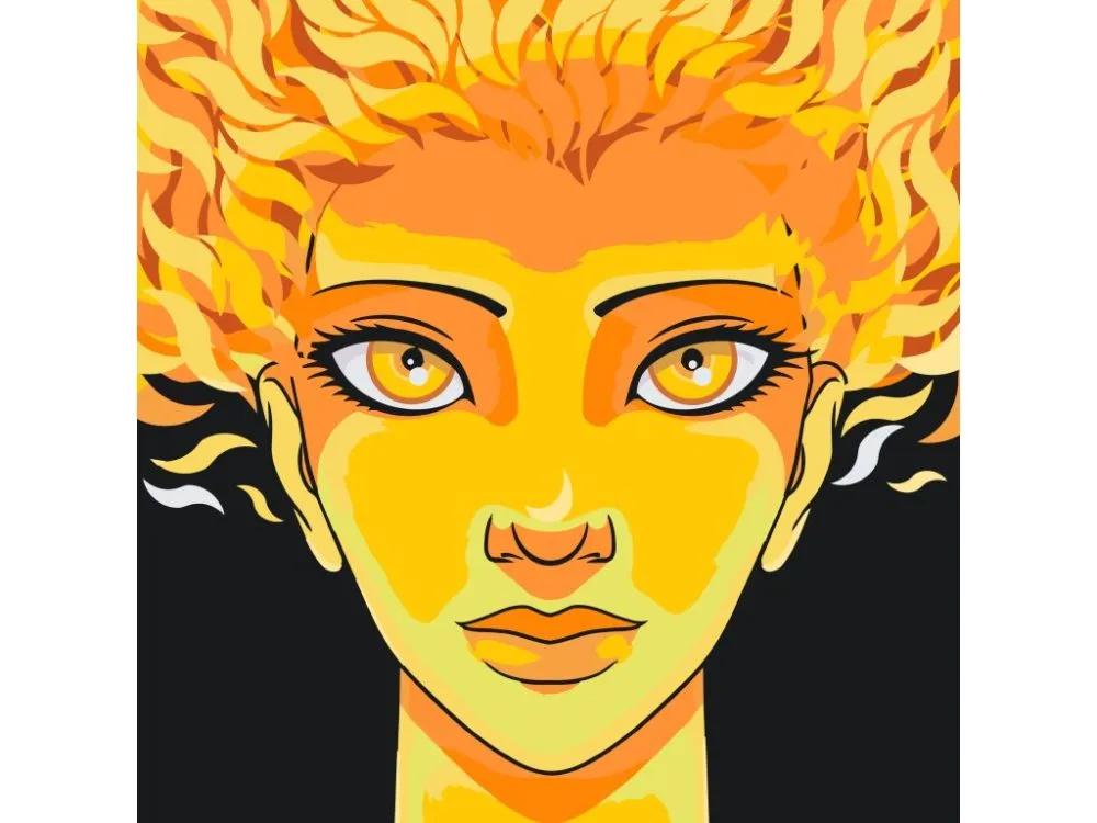 Pintar por números Mujer de fuego – foto 2