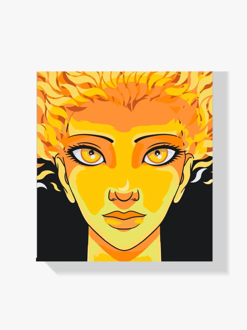 Pintar por números Mujer de fuego