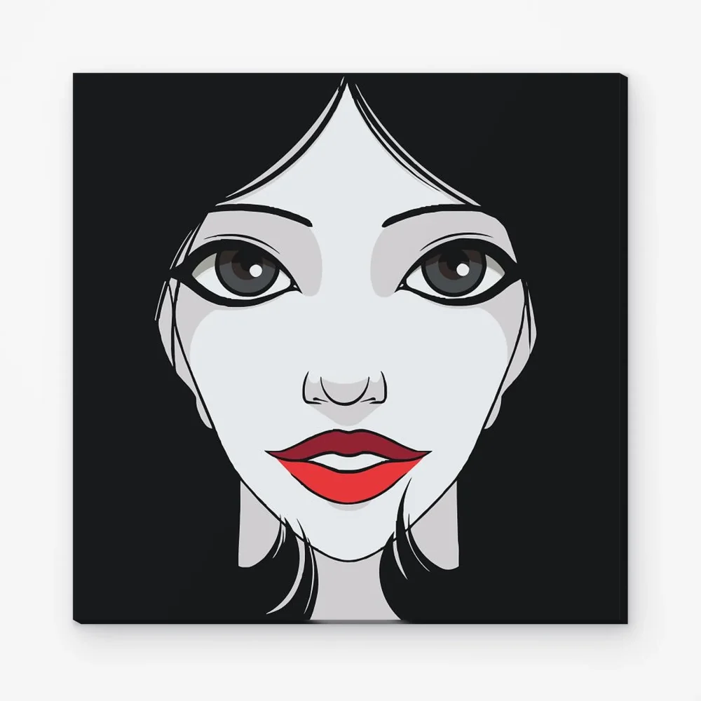 Pintar por Números - Mujer de labios rojos
