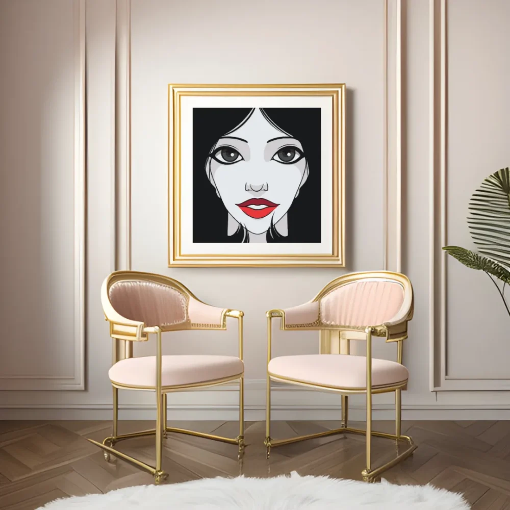 Pintar por números Mujer de labios rojos – foto 3