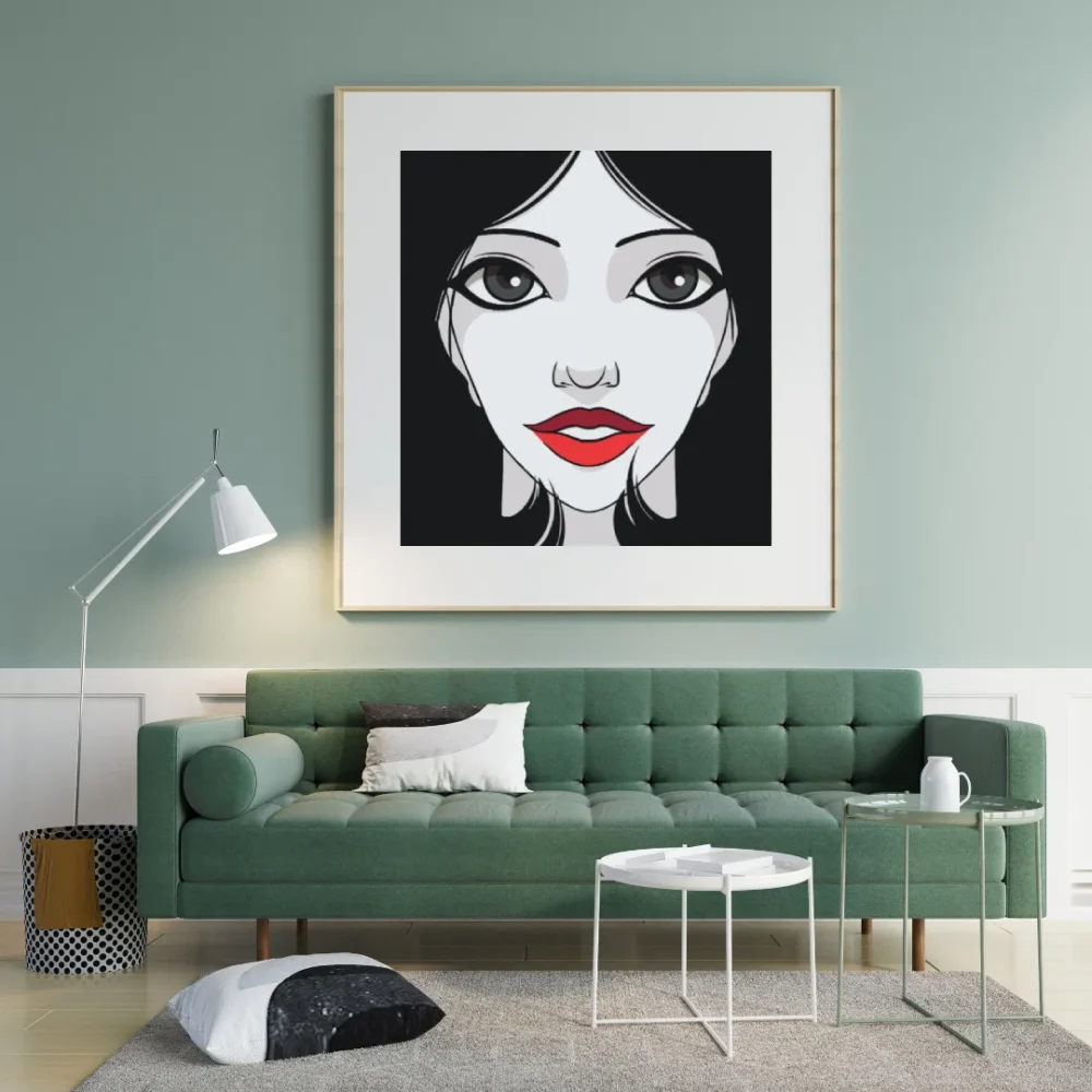 Pintar por números Mujer de labios rojos – foto 5