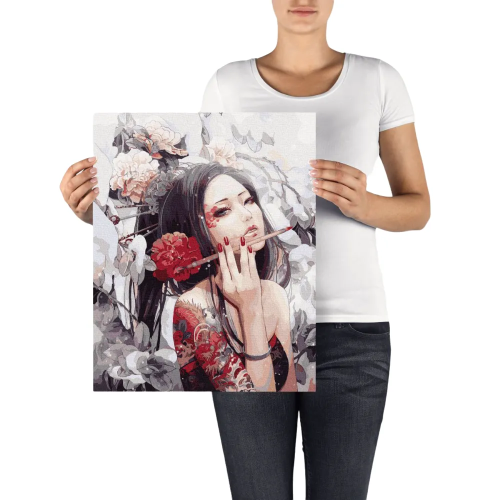 Pintar por números Mujer dragón – foto 4