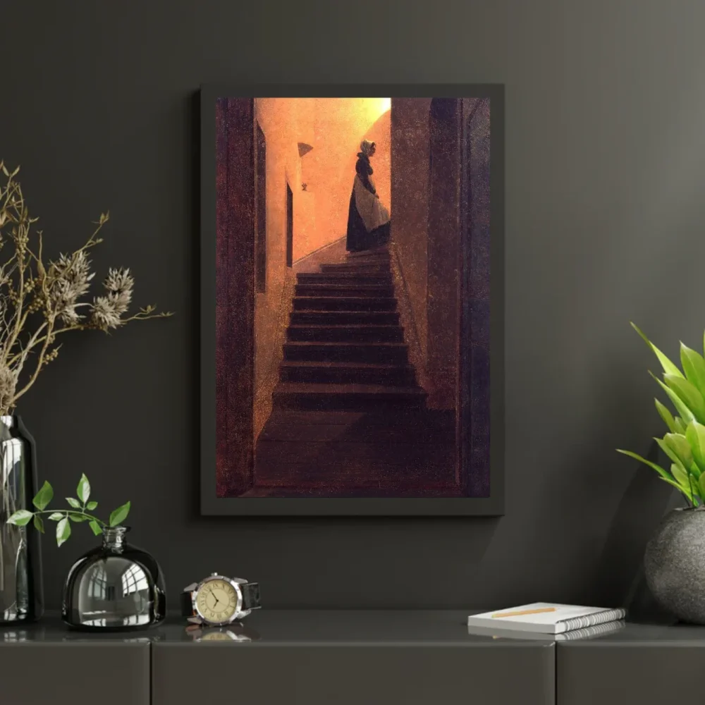 Pintar por números Mujer en la escalera – foto 3