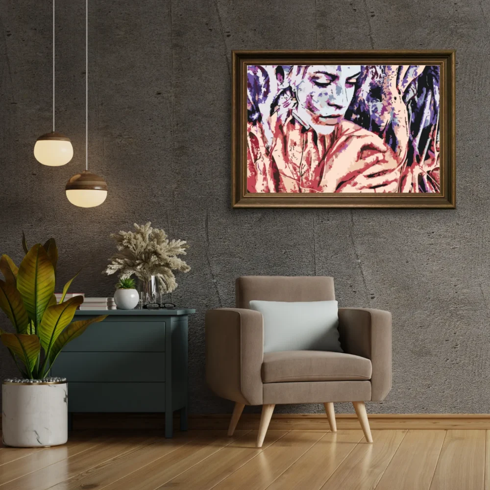 Pintar por números Mujer entre las raíces de los árboles – foto 5