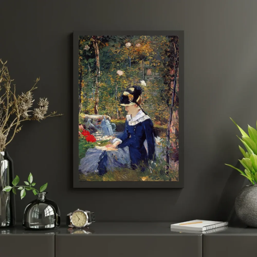 Pintar por números Mujer joven en el jardín – foto 3