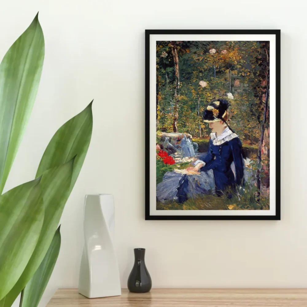 Pintar por números Mujer joven en el jardín – foto 4