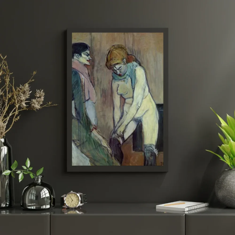 Pintar por números Mujer subiéndose las medias – foto 3