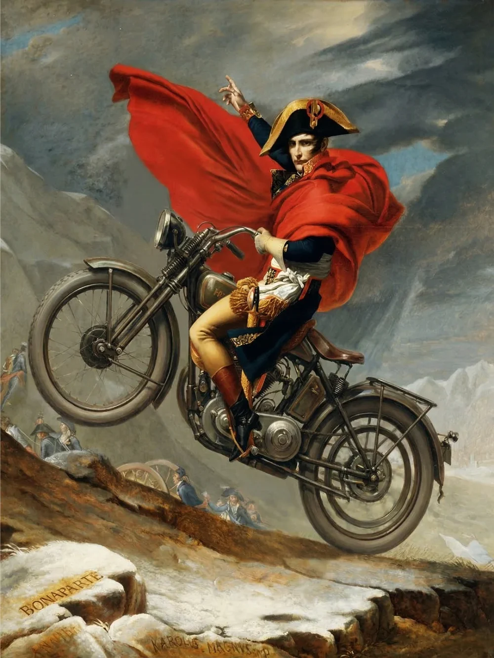 Pintar por números Napoleón en bicicleta – foto 2
