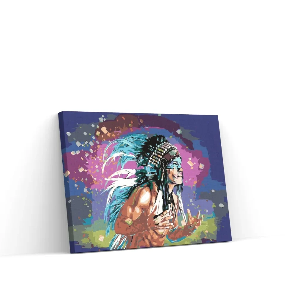 Pintar por números Nativo americano de colores