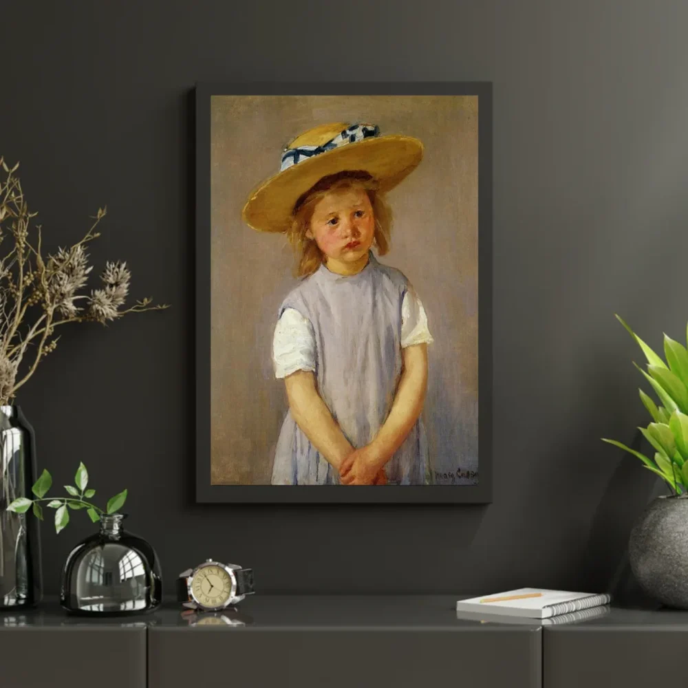 Pintar por números Niña con gran sombrero de paja y delantal – foto 3