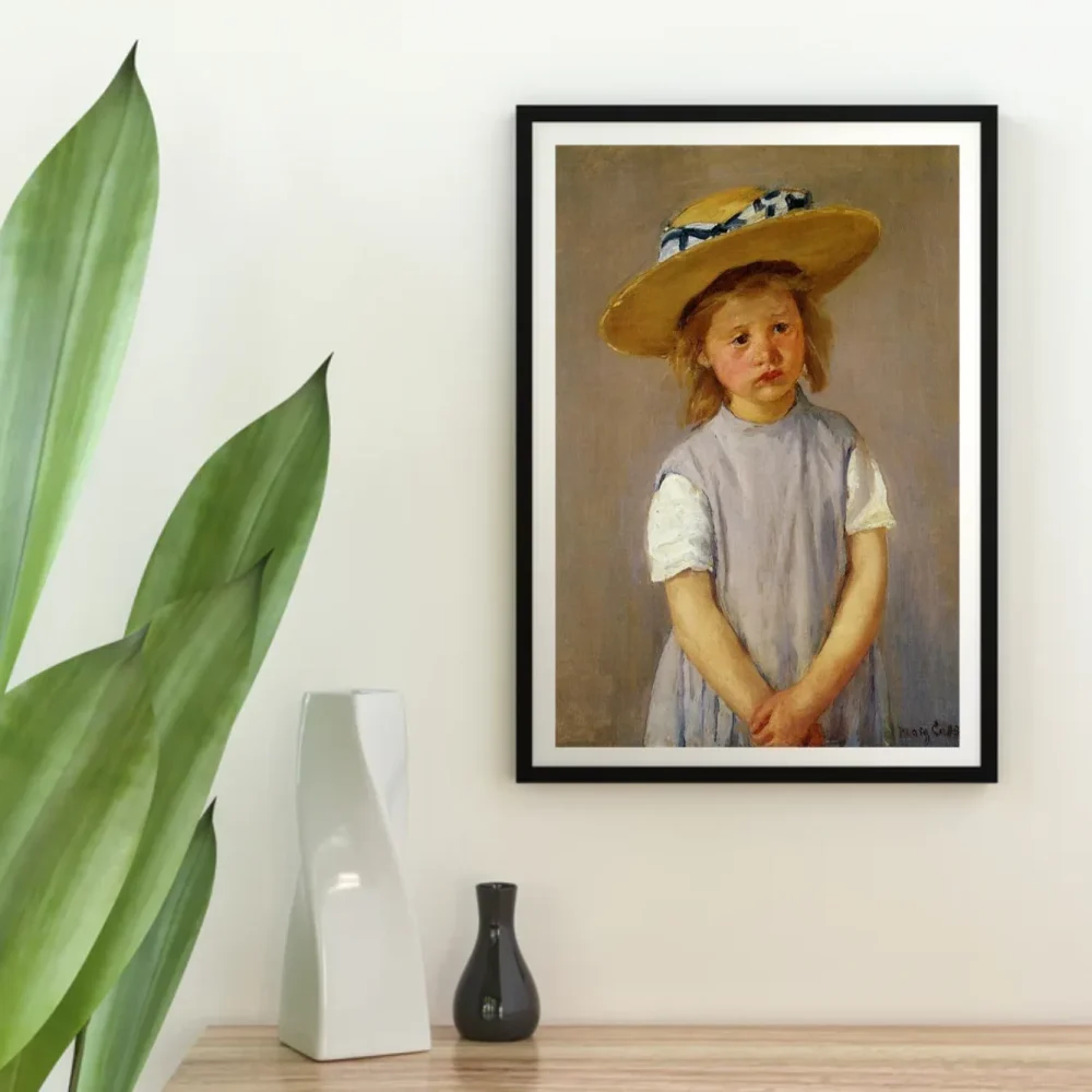 Pintar por números Niña con gran sombrero de paja y delantal – foto 4