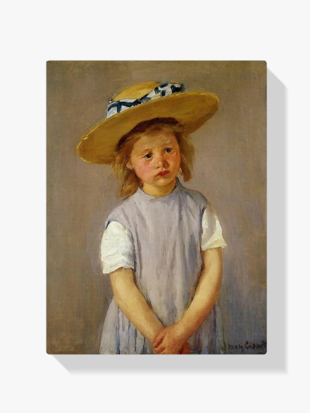 Pintar por números Niña con gran sombrero de paja y delantal