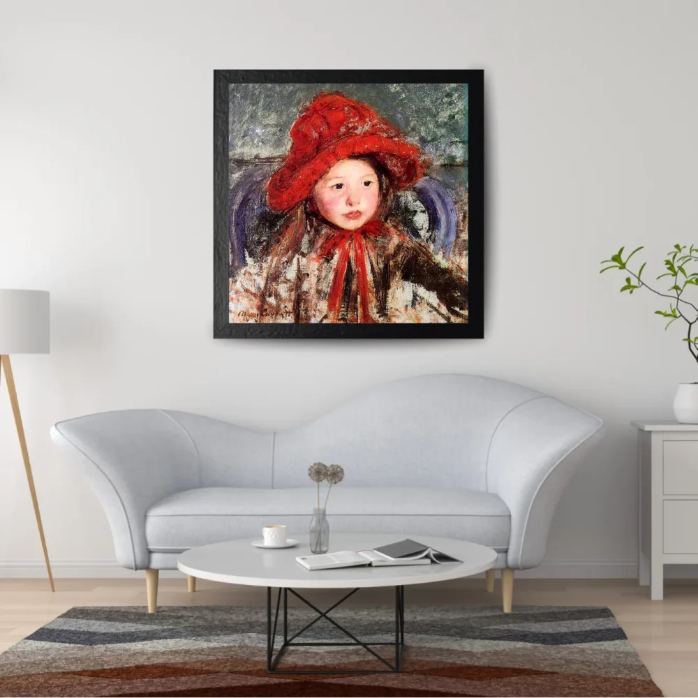 Pintar por números Niña con gran sombrero rojo – foto 2