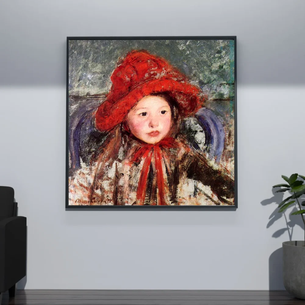 Pintar por números Niña con gran sombrero rojo – foto 4