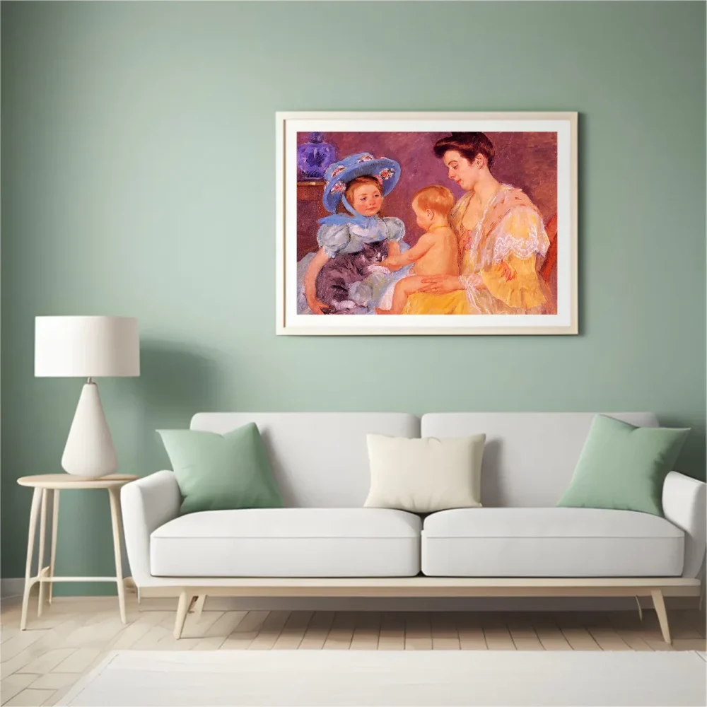 Pintar por números Niños jugando con un gato – foto 4