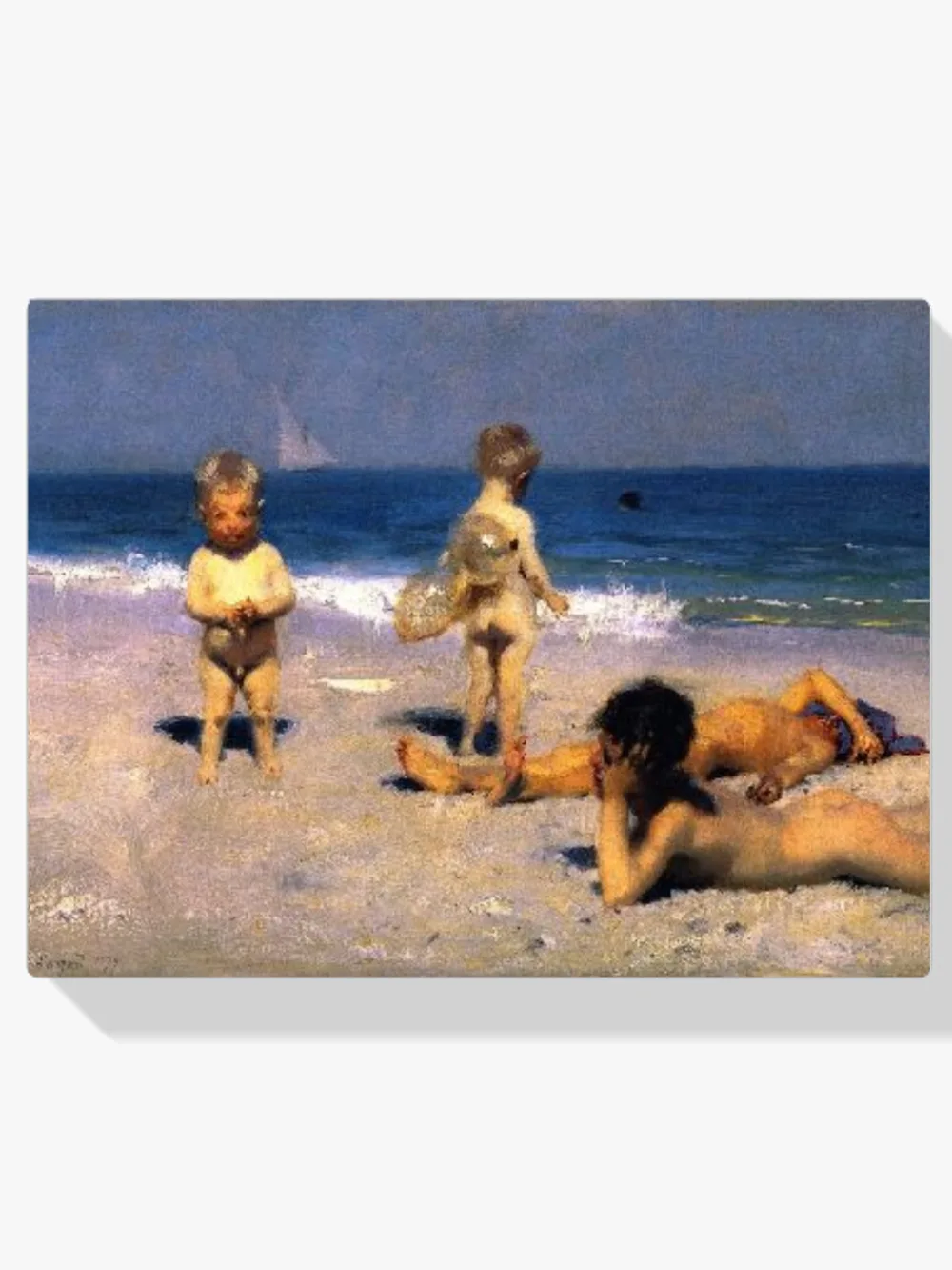 Pintar por números Niños napolitanos bañándose