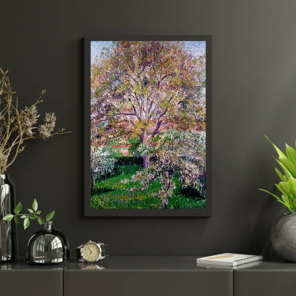Pintar por números Nogal y manzanos en flor en Éragny – foto 3
